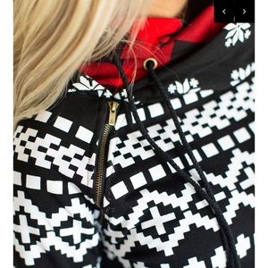 Ampersand Avenue Holiday Print DoubleHood Hoodie